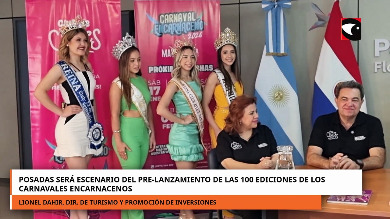 Posadas será escenario del pre-lanzamiento de las 100 ediciones de los carnavales encarnacenos