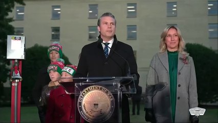 Hegseth lights Pentagon Christmas tree, wishes 'goodwill toward men, except narcoterrorists'