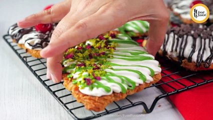 Viral Flat Croissants with Pistachio _ Chocolate Dip Recipe by Food Fusion