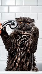 Pets Life #petsCat Showering Like an Elephant – Funny Cat Bath Video | Cute Pet Moments