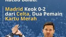 Kacau Balau!  Madrid Keok 0-2 dari Celta Vigo, Dua Pemain Kartu Merah!