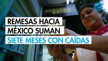 Remesas hacia México suman siete meses consecutivos con caídas
