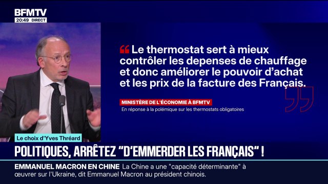 LE CHOIX D'YVES THRÉARD - Politiques, arrêtez d''emmerder les Français !