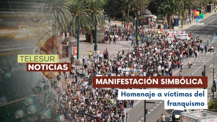 Movilización rinde homenaje a las víctimas de la represión postfranquista