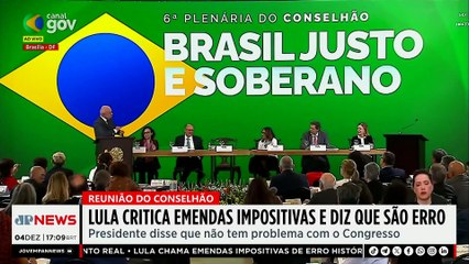 Lula critica emendas impositivas e diz que não tem problemas com o Congresso