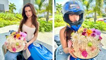 Big Brother winner shows fall with the sport bike she received from her fiancé; watch