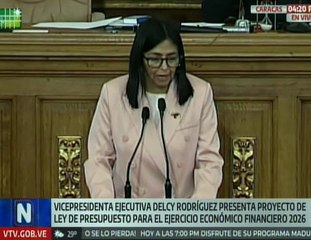 Vpdta. Delcy Rodríguez destacó que la inversión social del presupuesto 2026 es de 77, 8%