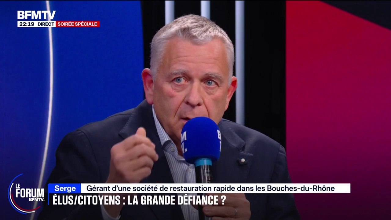 FORUM BFMTV - "Tous les chefs d'entreprises, avant de faire notre métier, on est des collecteurs d'impôts. On passe notre temps à payer des charges", dit Serge, chef d'entreprise