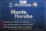 Prefeita de Monte Horebe diz que programação de emancipação política agrada todos os públicos