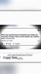 Kim Kardashian says ex Kanye West accused her of faking Paris robbery