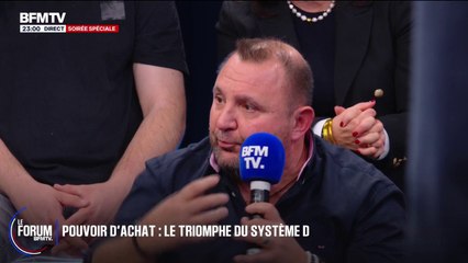 FORUM BFMTV - "Je fais une formule à 17,90 euros, je paye ma serveuse et ma plongeuse. Je vais dans un fast-food et je paye 21,50. Il y a un problème", dit Didier, restaurateur