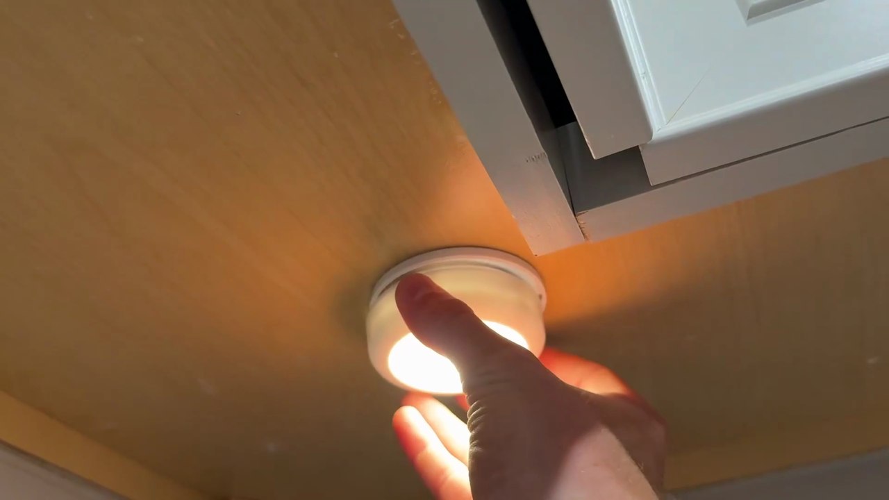 best LED Puck Lights with Remote Control, RGB Color Changing, Battery Operated, 6-Pack. Can be installed by push, touch, or adhesive. Review!