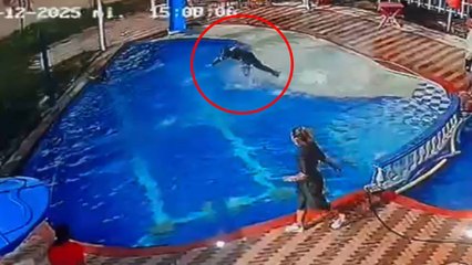 VIDEO | Heroica patrullera se lanzó al agua para salvar a niña que se ahogaba en Antioquia