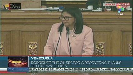 Rodriguez: “The oil sector is recovering thanks to our own efforts”