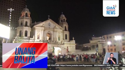 Puto bumbong at bibingka, mabibili na sa paligid ng Quiapo Church; ilang deboto, maagang nagsimba ngayong unang Biyernes ng Disyembre | Unang Balita