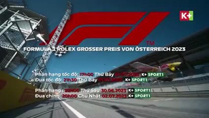 FORMULA 1 ROLEX GROSSER PREIS VON ÖSTERREICH 2023 | Trailer trên K+SPORT1 HD