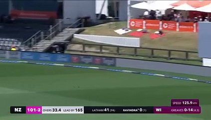 1ST TEST DAY 3: LATHAM & RAVINDRA TONS HURT WINDIES