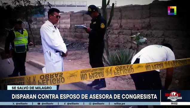 DISPARAN CONTRA ESPOSO DE ASESORA DE CONGRESISTA