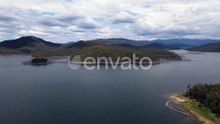 Still Water At Advancetown Lake - Forested Mountain Ranges In Hinze Dam - Gold Coast, QLD,