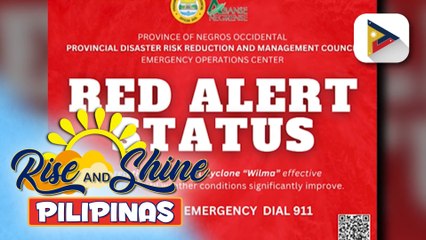 Negros Occidental, naka-red alert bilang paghahanda sa posibleng epekto ng Bagyong #WilmaPH