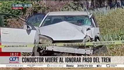 Hombre muere tras intentar ganarle el paso al tren en El Arenal, Jalisco
