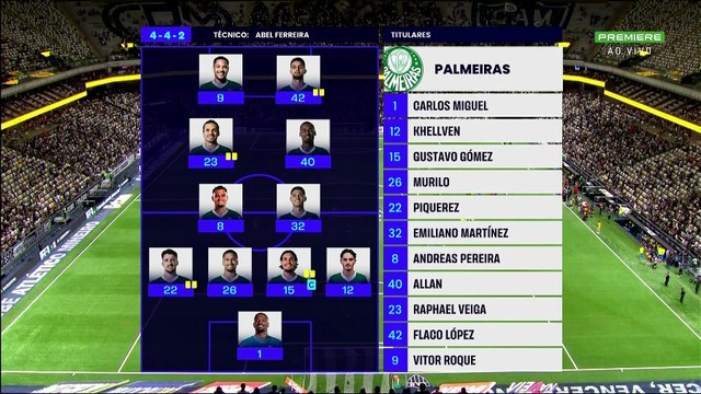 Atlético-MG x Palmeiras (Campeonato Brasileiro 2025 34ª rodada) 1° tempo