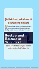 [2025] Windows 11 Backup & Restore Tutorial