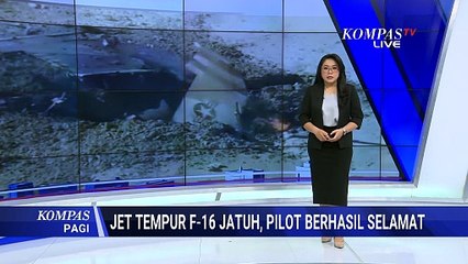 Penampakan Jet Tempur F-16 Amerika Serikat Jatuh di Gurun California | KOMPAS PAGI