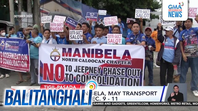 Grupong Manibela, may transport strike simula Dec. 9 - 11 | Balitanghali