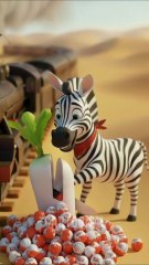 Zebra and Dog Planting the Kinder joy and Seeds in the Desert #ai #save #Zebra #foryou #Trending