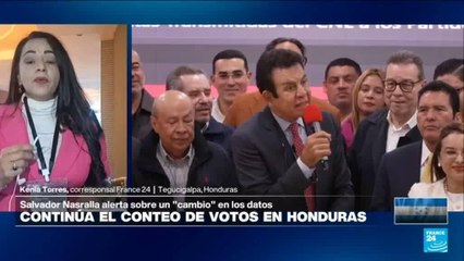 Informe desde Tegucigalpa: Nasralla denuncia "cambio de datos" tras repunte de Asfura