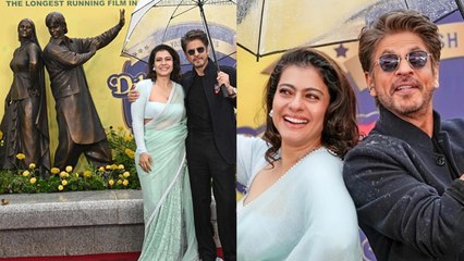 DDLJ Statue In London: Shah Rukh Khan,Kajol Unveil करते Video Viral,Leicester Square..|Boldsky