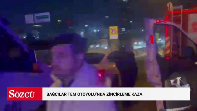 Bağcılar TEM Otoyolu'nda zincirleme kaza; trafik yoğunluğu oluştu