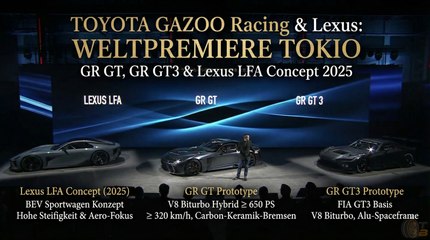 Toyota Gazoo Racing x Lexus (05.12.2025): Full Premiere GR GT, GR GT3 & LFA Concept