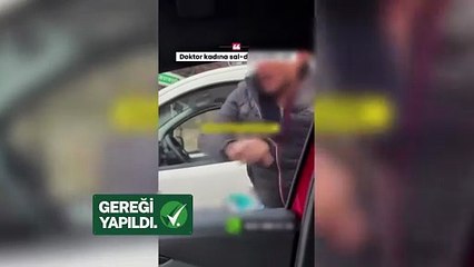 Trafikte kadın sürücüye küfür yağdırıp aracına zarar veren maganda yakalandı!