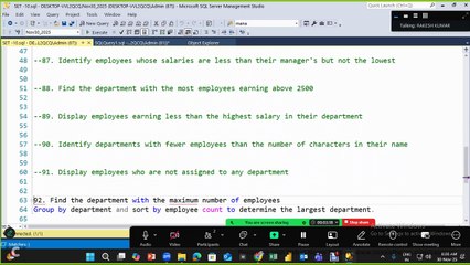 30 Live SQL Practice Session 30 Nov 2025
