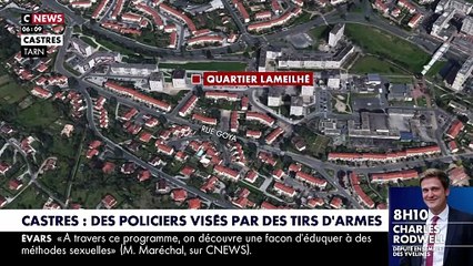 Tarn : Trois policiers blessés à Castres après avoir été visés par des tirs d'armes à feu alors qu'ils recherchaient des individus armés  dans le quartier de Lameilhé