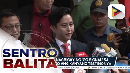 House Majority Leader Rep. Sandro Marcos, nagbigay ng 'go signal' sa ICI na isapubliko ang kanyang testimonya | ulat ni Harley Valbuena