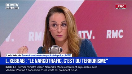 "Le narcotrafic, c'est du terrorisme", estime Linda Kebbab, policière et secrétaire nationale du syndicat Un1té Police