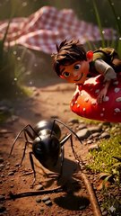 “Lilliput’s Wild Ant Ride! _ Hariput short  @hariput  #lilliput #animation #shorts  #funny