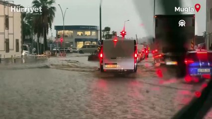 Muğla ve ilçelerinde sağanak ve fırtına etkili oldu!