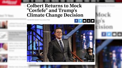 Colbert Makes Fun of Trump's "Covfefe" Tweet and Climate Agreement Withdrawal | THR News
