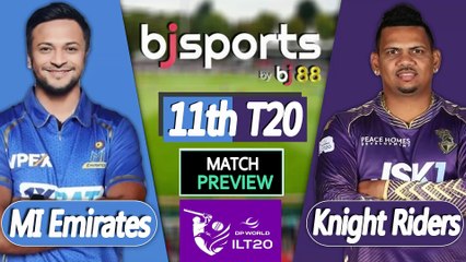 ILT20 2025-26 | MI Emirates vs  Abu Dhabi Knight Riders 11th T20 Match Preview |