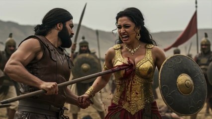 Spear of Destiny. (Brave men fight back against the Amazon women.)