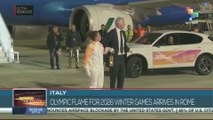 Italy: Olympic flame for 2026 Winter Games arrives in Rome