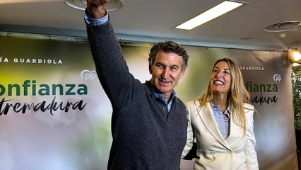 Feijóo pide el "inicio del final del sanchismo" en Extremadura