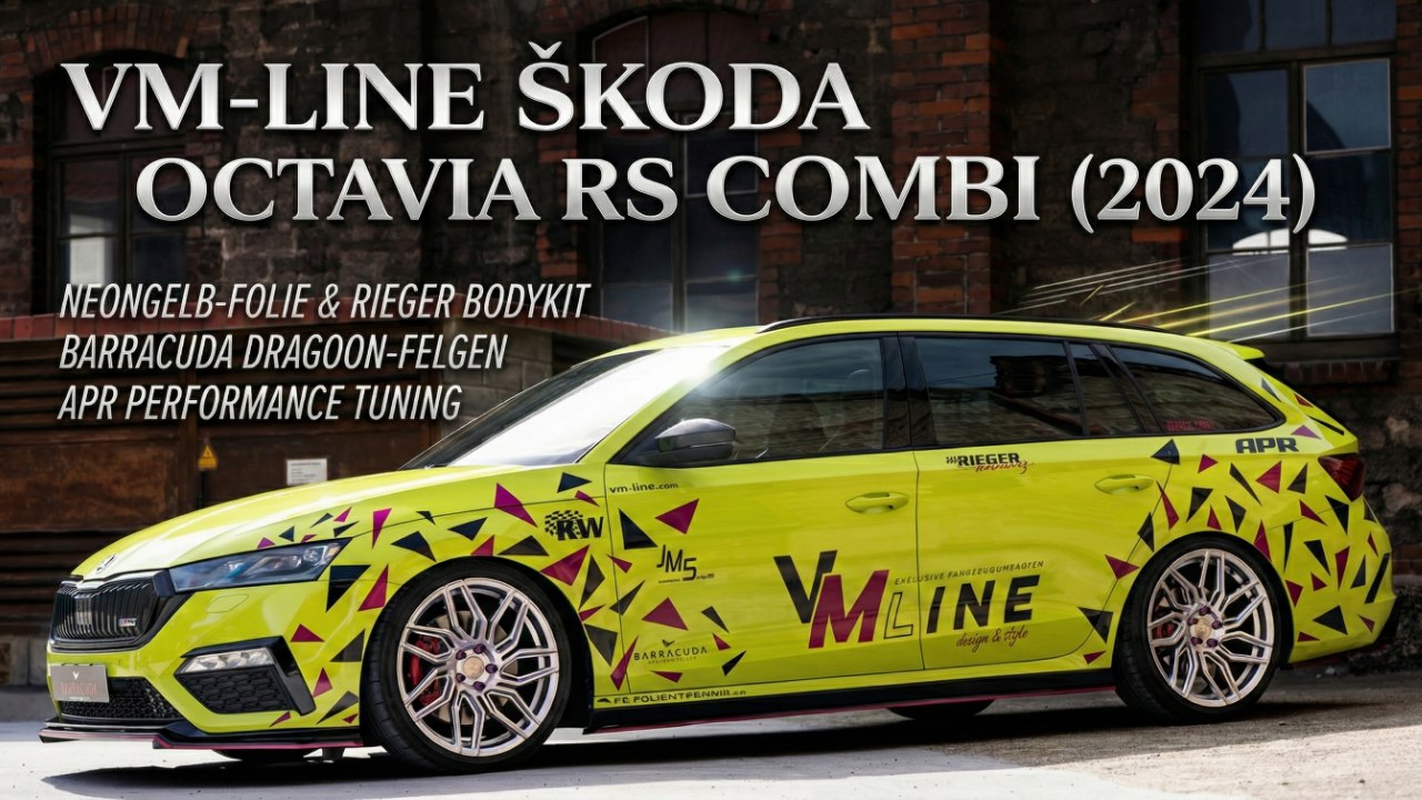 Škoda Octavia RS mit Neongelb-Folie & Bodykit – das VM-Line Projekt im Detail