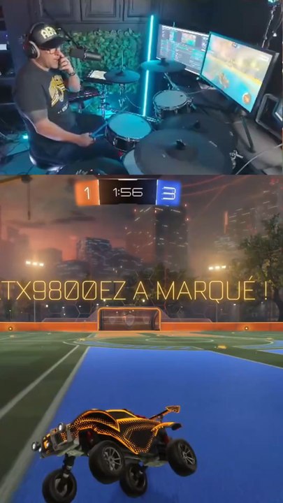 Voilà comment je joue à Rocket League avec une batterie.