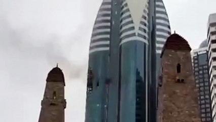 Un dron ucraniano impacta contra un rascacielos en la capital de Chechenia