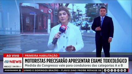 Exame toxicológico será obrigatório para 1ª habilitação